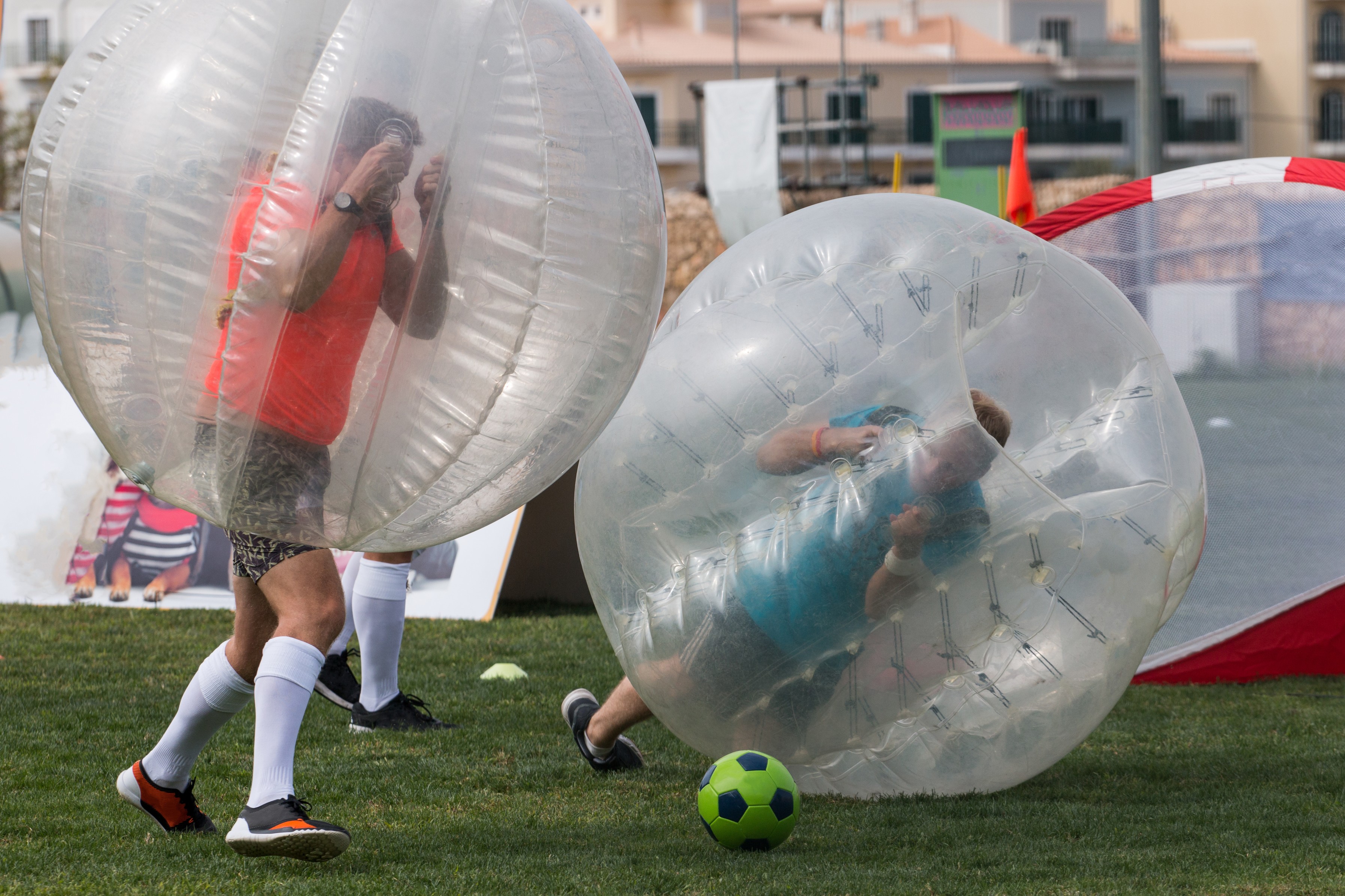 bubble football tackle