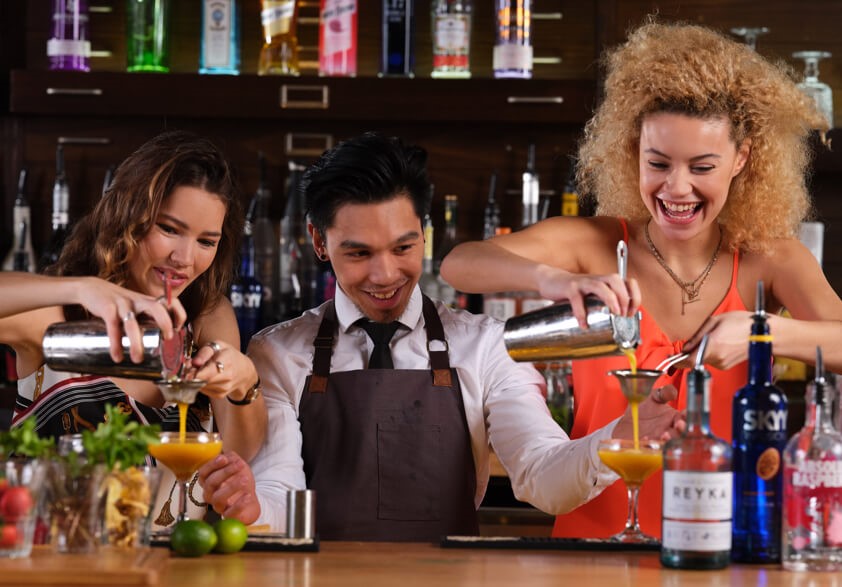 Cocktail making in Glasgow